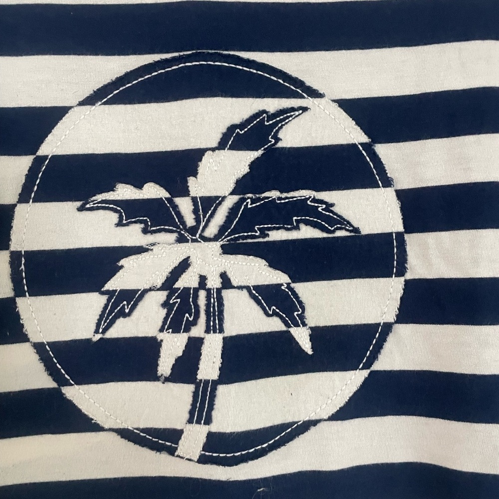 Tommy Bahama Island Navy and White Striped Tee